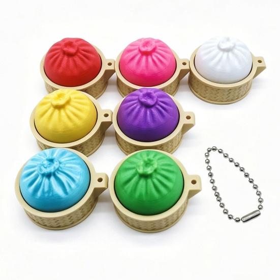 3D-gedrucktes Knödel-Fidget-Spielzeug Dekompression Dampfbrötchen-Spielzeug mit Kugelkette Home-Office-Arbeiter Angst Stressabbau Schreibtischspielzeug