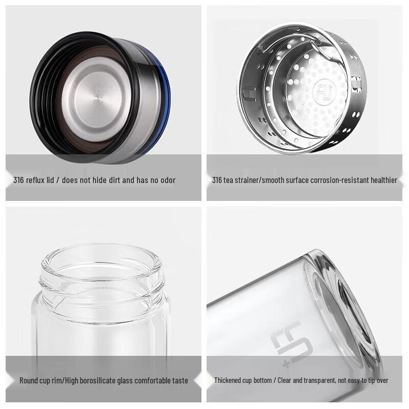 Fuguang FU+Tai Double-Layer Insulated Glass Cup