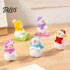 Christmas Desktop Ornaments Mini Snowman Figurine, Skiing Dolls, Small Car Holiday Gift Items Dashboard Figurines, Micro Landscape for Dollhouse