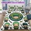 OnePiece 3pcs Cartoon Print Bedding Set Duvet Cover Children's Gift Various Sizes Extra Large Size New