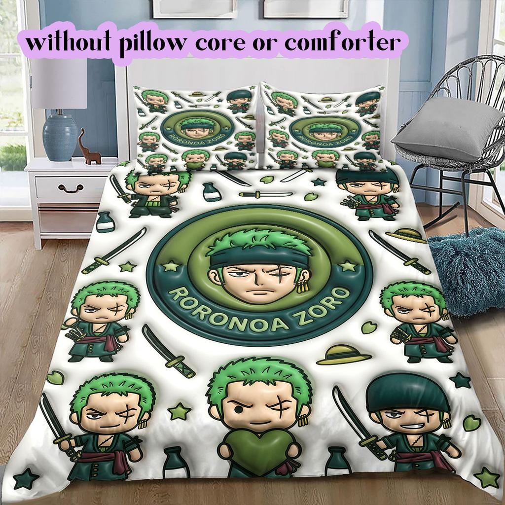 OnePiece 3pcs Cartoon Print Bedding Set Duvet Cover Children's Gift Various Sizes Extra Large Size New