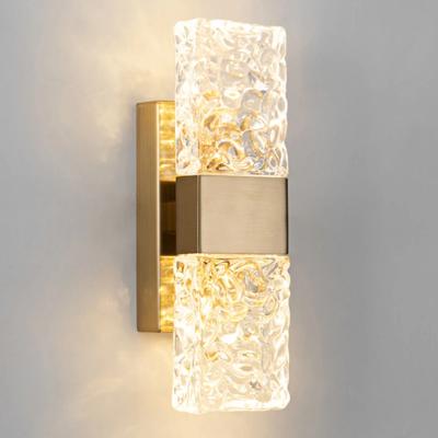Nowoczesne Luksusowe Lampki LED Przyłóżkowe do Sypialni, Prostokątne Lampy Ścienne z Pofalowanego Szkła do Dekoracji Pokoju, Kuchni, Stołu Jadalnego, Sprzęt AGD