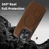 For iPhone 15 Pro Case Compatible with MagSafe RFID Blocking Card Holder Leather Phone Cover