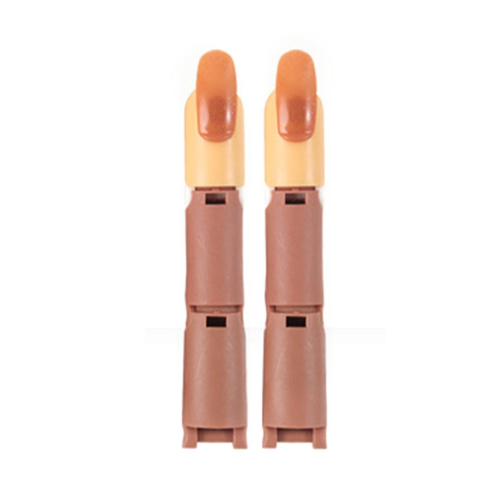Nail Art Training Finger Bendable Joints False Nail Tips Practice Finger Mannequin with Brown Base