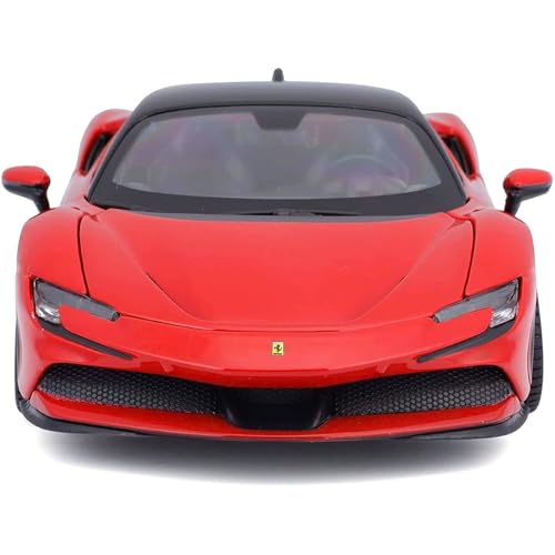 Bburago 1/24 Scale Ferrari SF90 Stradale Red [Open Engine Compartment Version] / Diecast Model Car, Finished Product, 18-26028(CN)