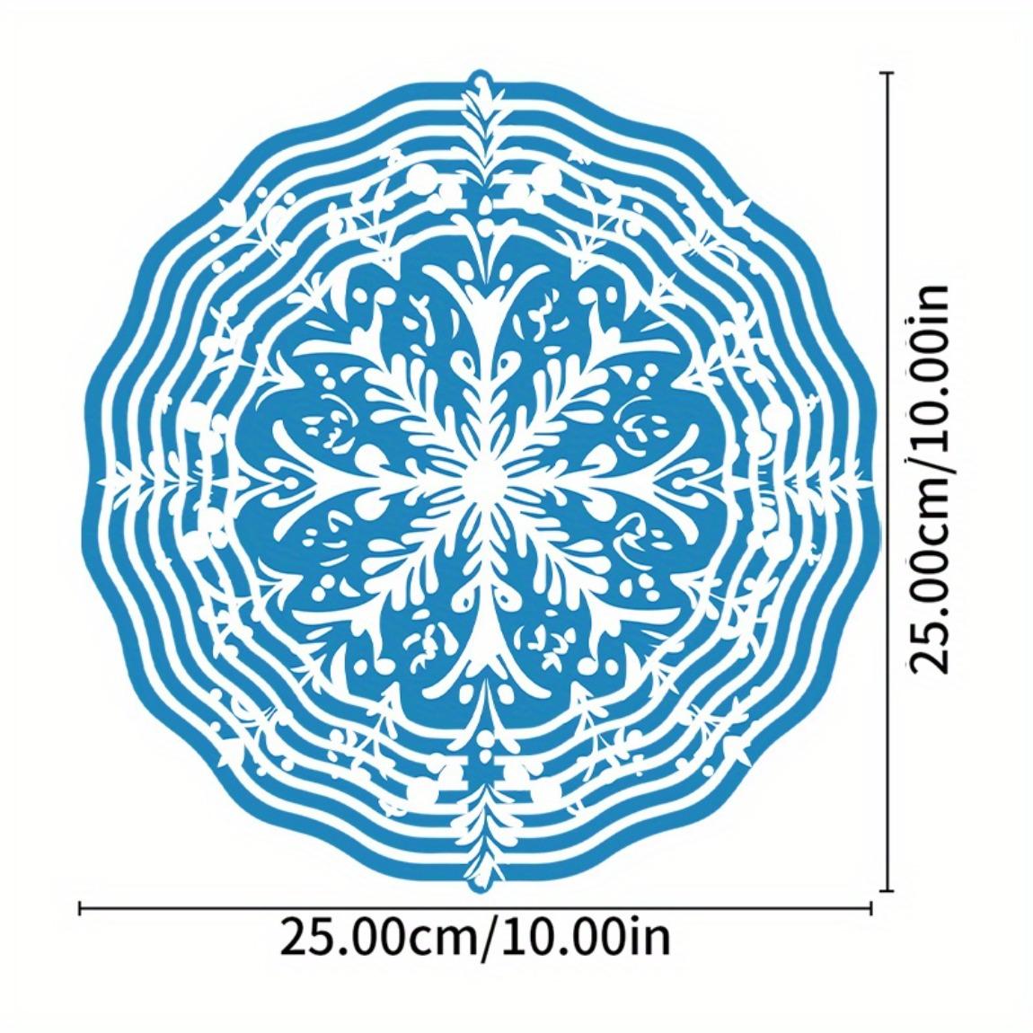 

Металлический ветряной спиннер «Снежинка» для уличного декора сада, патио, двора, дорожки, летней вечеринки, украшения заднего двора, праздничный подарок на день рождения 01A