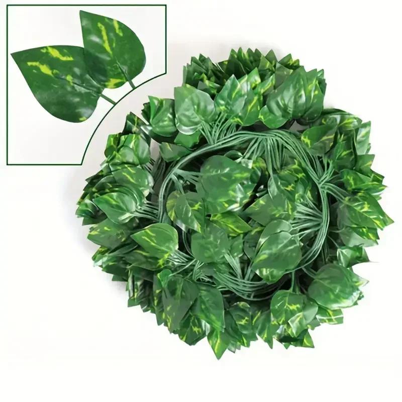 2/100M Silk Leaves Fake Creeper Green Leaf Ivy String for Home Decor Hanging Garland Artificial Plants Wedding Decoration