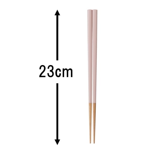 Nakano Wakasa Lacquer Chopsticks, Dishwasher Safe, Natural Wood, 23cm, Pink, Non-Slip, Easy to Grip, Made in Japan