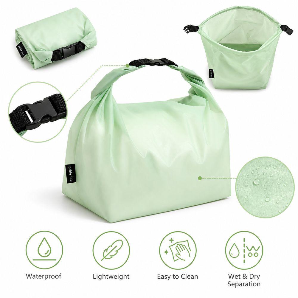 Wet Dry Separation Swimming Bag Nylon Wet Clothes Bag Durable Travel Storage Bag Gym Fitness