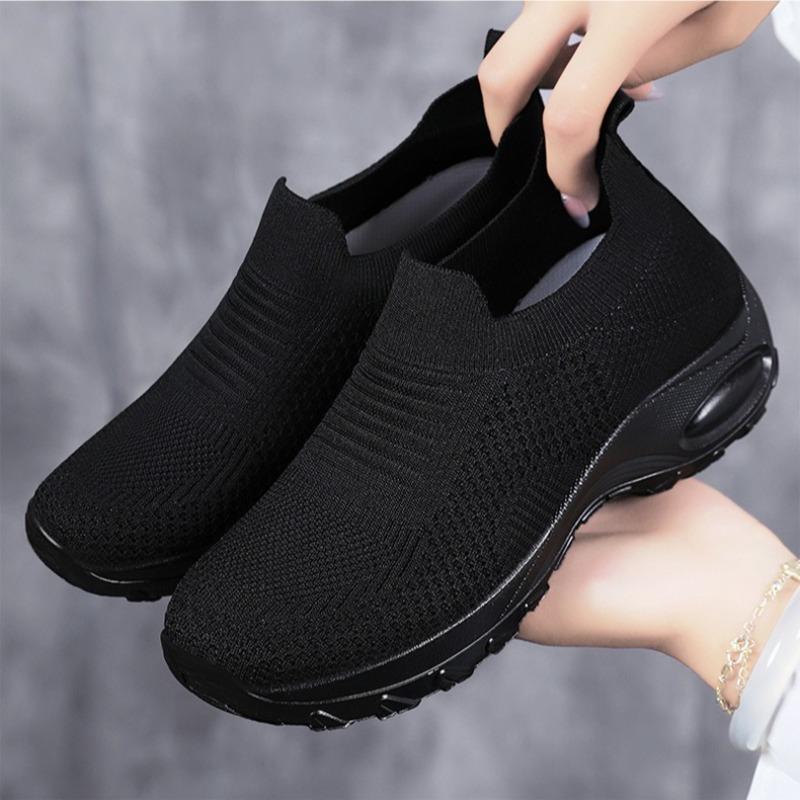 Schuhe für Damen Freizeitschuhe Atmungsaktiver Mesh-Schuh Plateau-Keilschuhe für Damen Sneaker Vulkanisierter Schuh Slipper Loafer