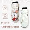 Cozy Winter Cartoon Fleece-Lined Gloves for Girls, Ages 2-5