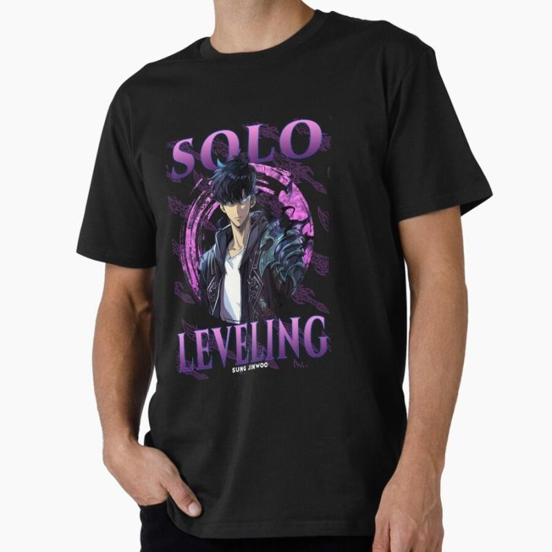 Solo Leveling Sung Jinwoo Anime Geschenk t-shirt 100% Baumwolle bedruckt Grafik Kleidung Y2K Kleidung Cartoon T-Shirt Alle Größen Oberteile S6XL