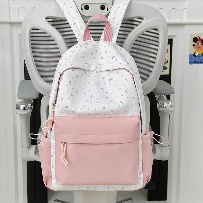 Schoolbagins niche cute lightweight double backpack Japanese fashion simple schoolbag high value student large capacity backpack