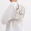 COACH Soho flap 25 classic presbyopic chain shoulder strap coated canvas and cowhide shoulder bag medium women's white