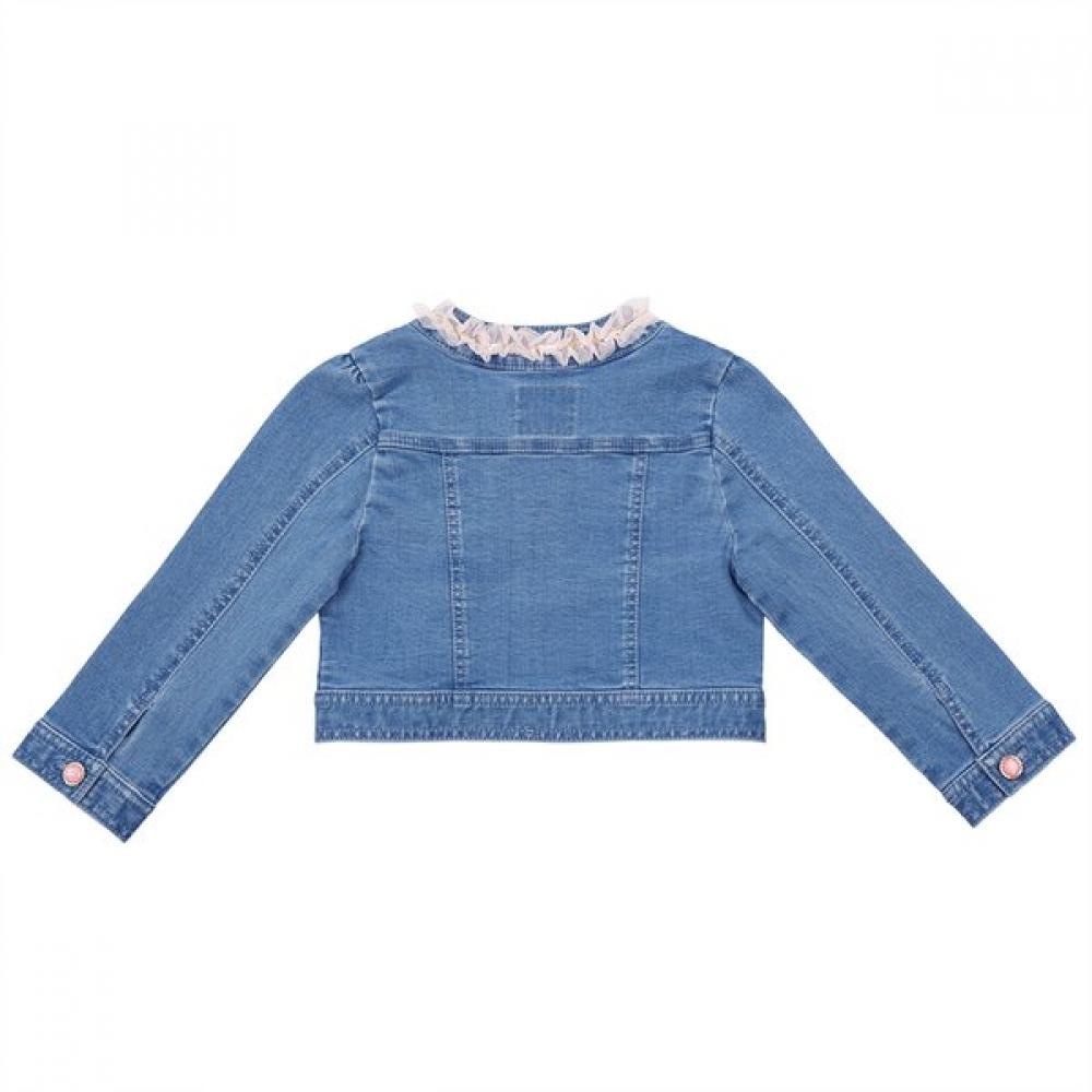 French Cat Denim Flower Shapo Pocket Jacket Q51dck040n4