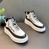 Spring Autumn 2024 New Breathable White Soft Leather Shoes Korean Style Campus Bread Shoes Fashionable Casual Sports Running Sho