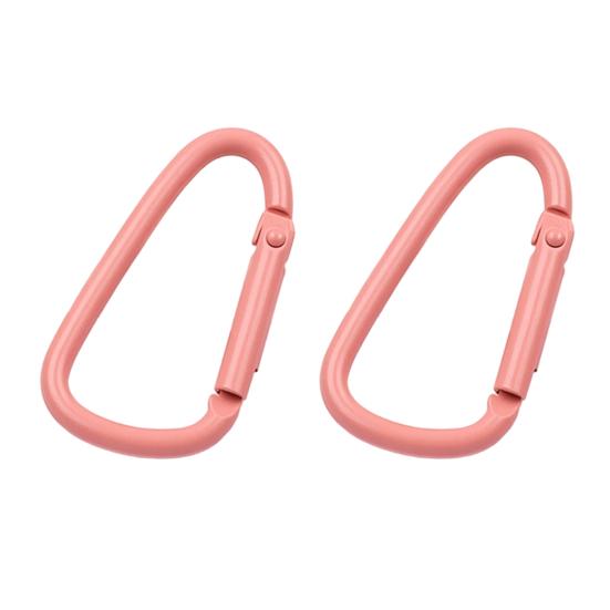2 Stück Karabinerfederverschluss Leichter Legierungs-Schlüsselanhängerclip Einfacher Einhand-D-förmiger Haken Outdoor-Reisebeutel-Anhänger DIY-Schmuckzubehör