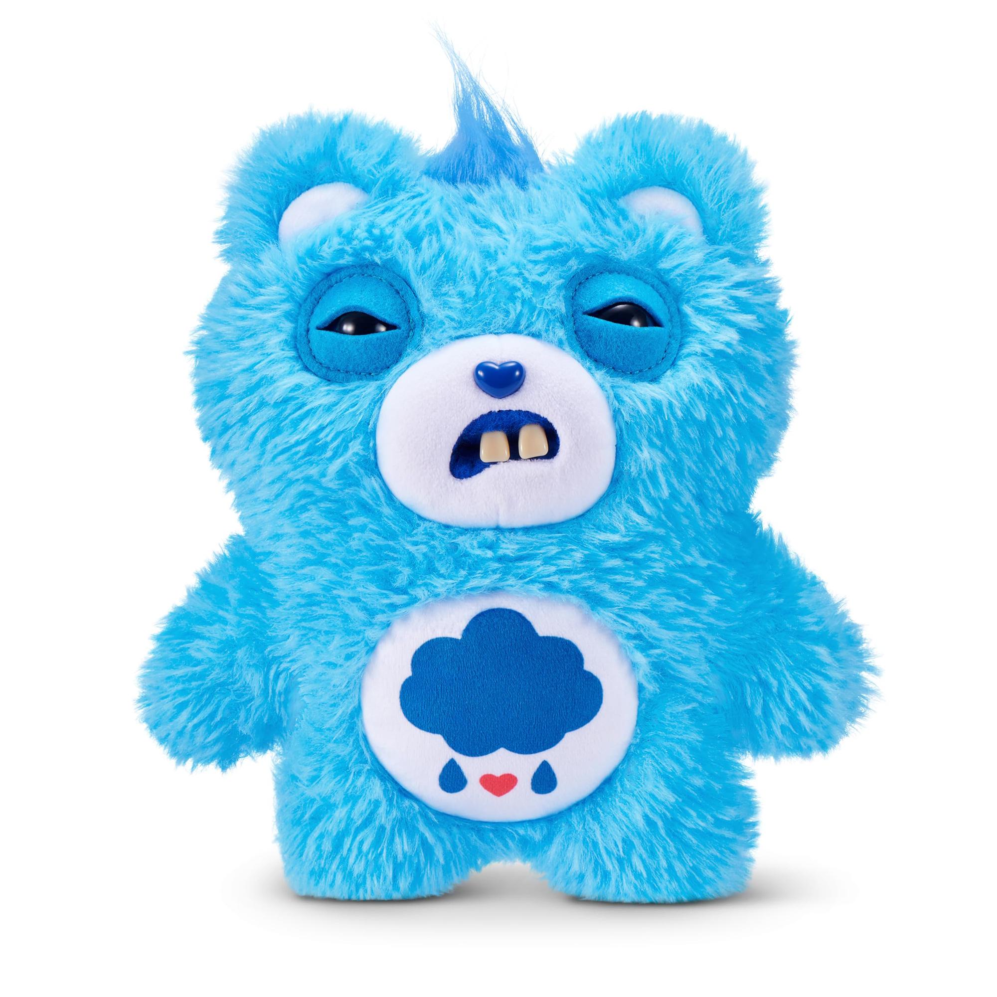 Fuggler Care Bears 9-Inch Plush Toy (Cheer Bear) by ZURU - Funny Ugly Monster Stuffed Animal with Human-Like Teeth, Collectible Plush