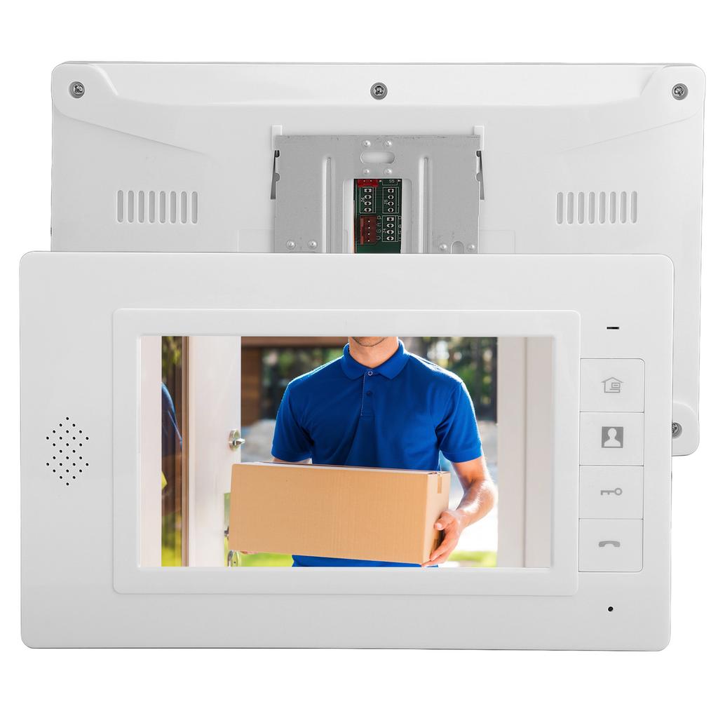 Video Doorbell Intercom System 7inch Color Screen IR Camera Wired Video Doorbell Door Phone Kit for