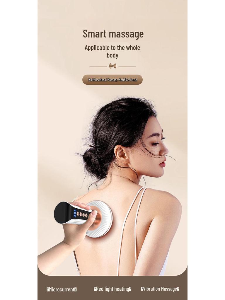 Electric Meridian Massage Brush for Full-Body, Leg, Abdomen, and Back Therapy
