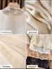 Women's Slimming High Neck Lace Layering Top - Stylish, Warm, and Versatile for Autumn/Winter