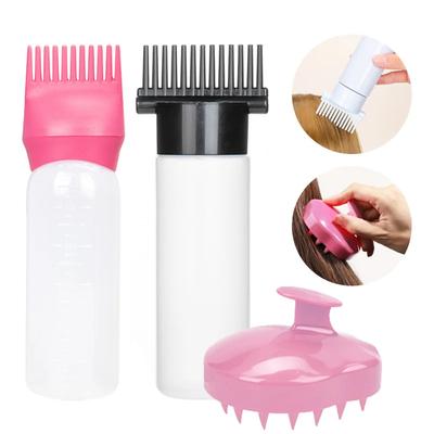 180ML Haarfarben-Applikator Nachfüllbare Shampooflasche Haaröl-Pinsel Flaschen Wurzelkamm Friseur Haarfärbemittel Färben Styling-Werkzeuge