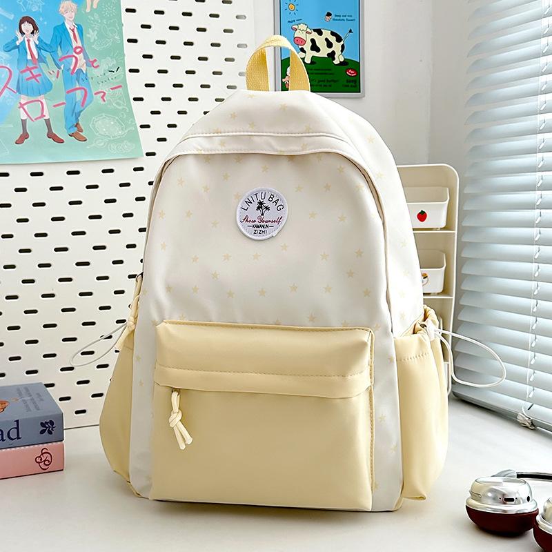 Schoolbag Japanese ins Small fresh and sweet schoolbag Fashion versatile Middle school student backpack Large capacity lightweight backpack