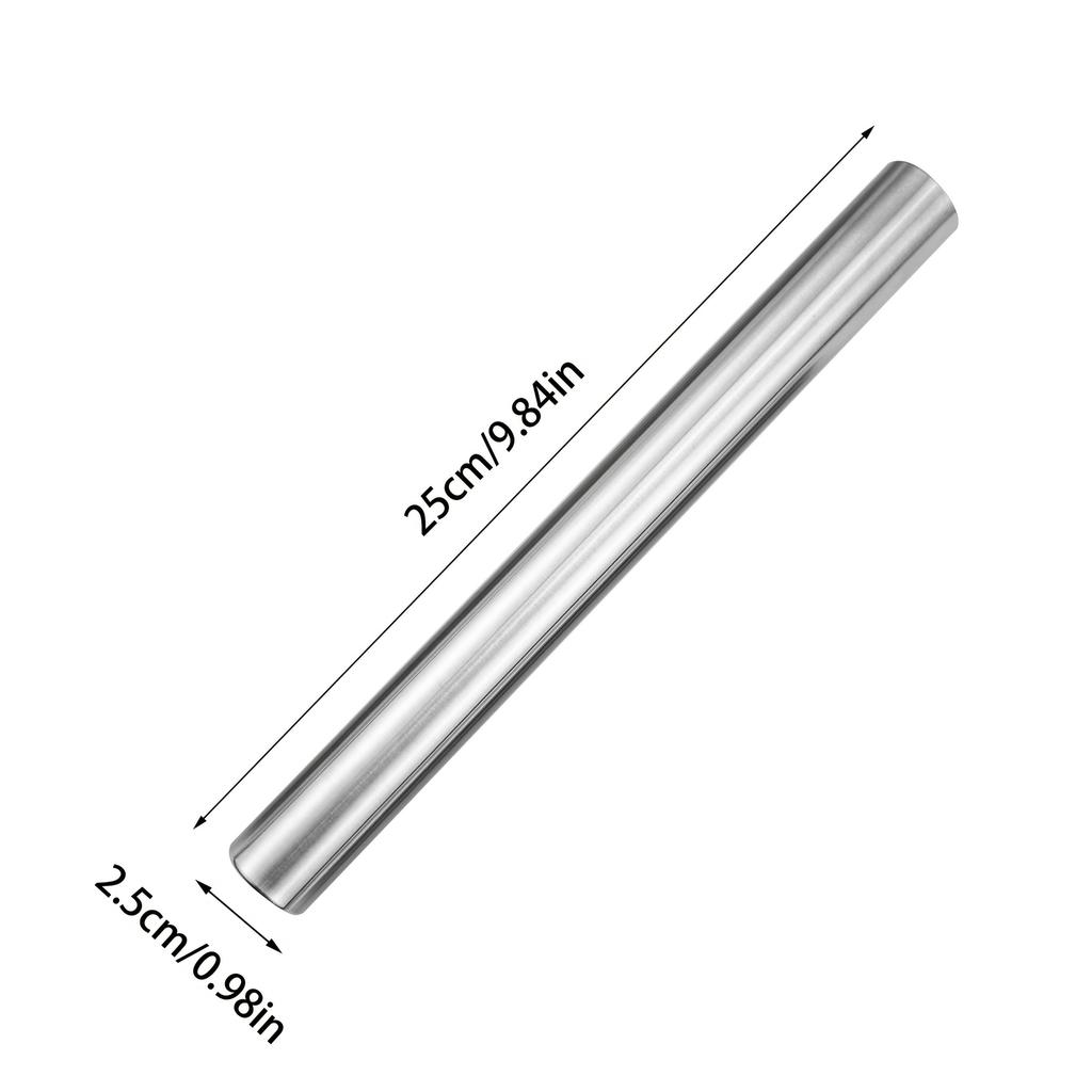 Simple stainless steel rolling pin, suitable for baking, very suitable for rolling sugar, pie, Wonton and pizza dough
