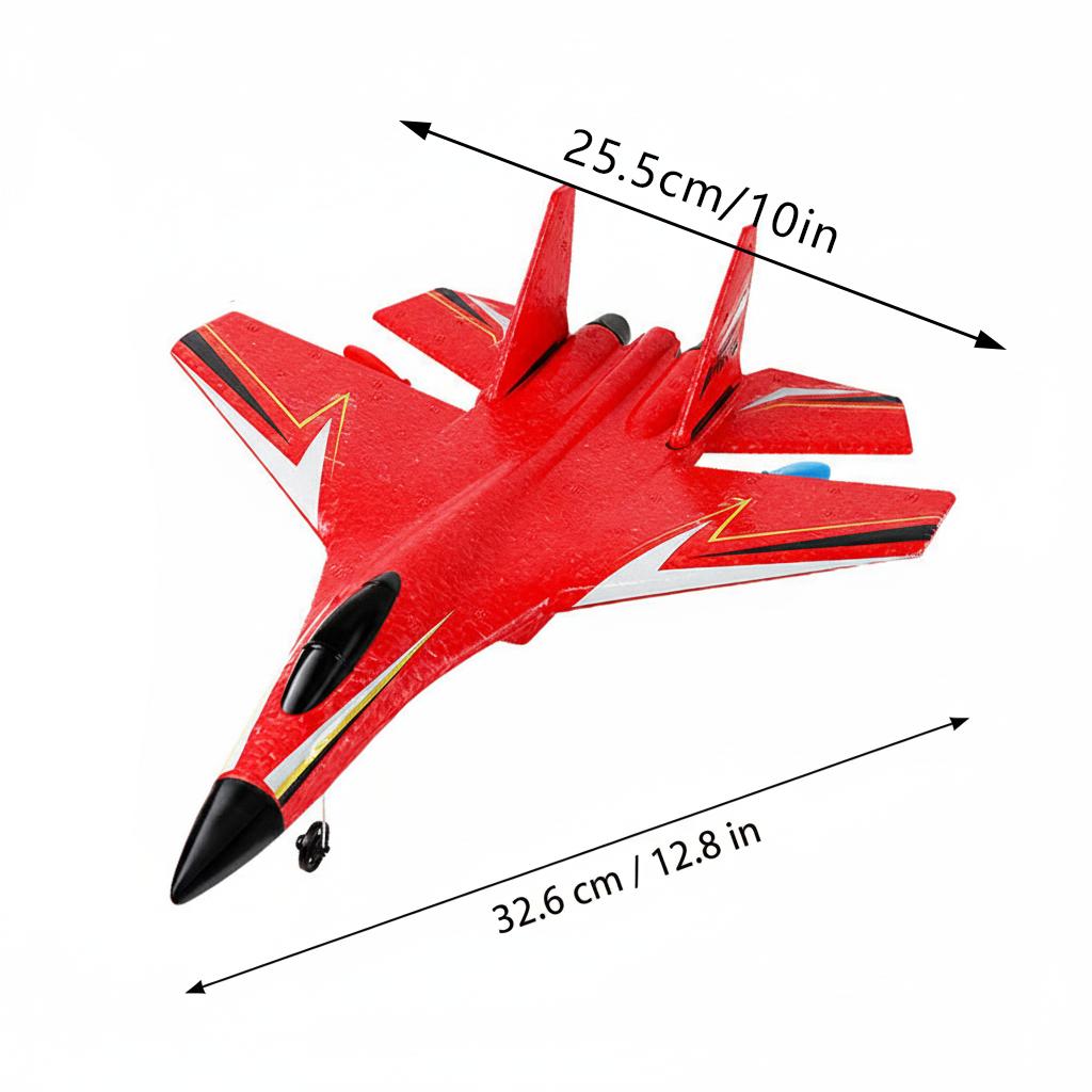 Remote Control Foam Glider Plane Two Channel RC Aircraft with LED Night Flight Lights for Kids Outdoor Flying Toy