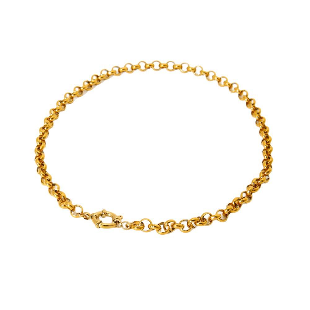 Ins Popular O-chain Plated 18K Gold Stainless Steel Minimalist Stacked Necklace Bracelet Jewelry DIY Accessories Women