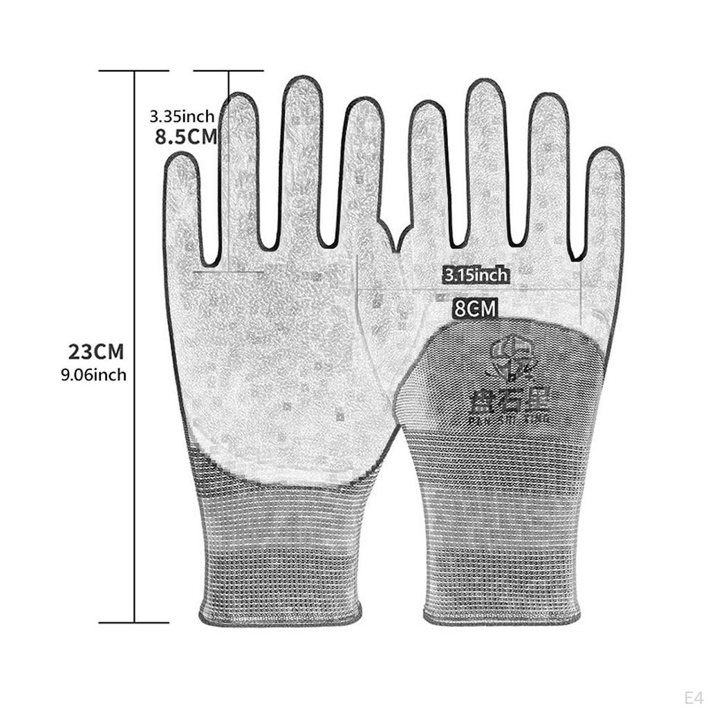 1 Pair Work Gloves Rubber Car Repair for Adults Farm Agriculture