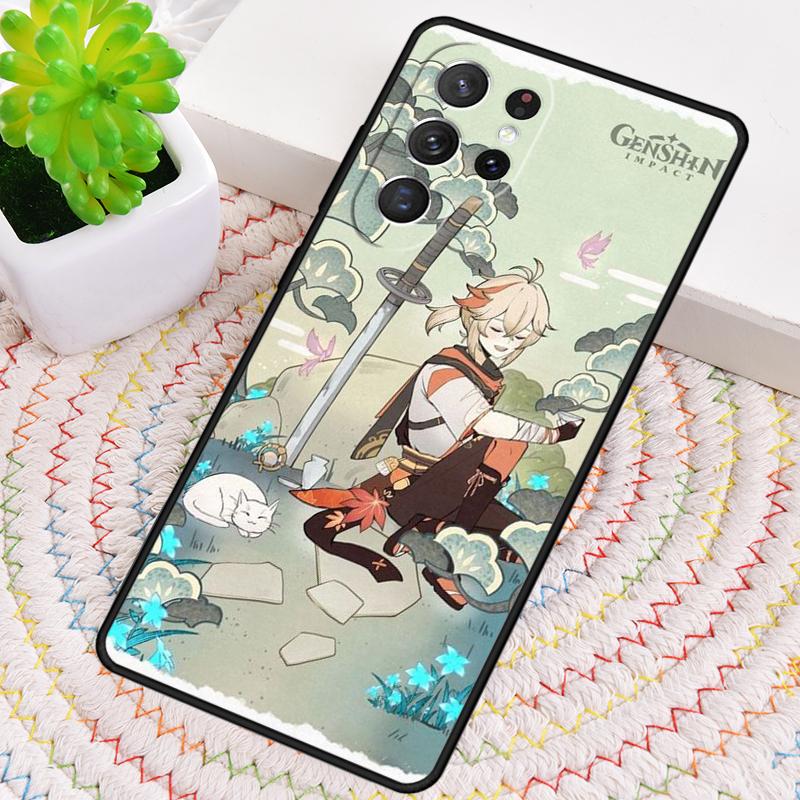 Kaedehara Kazuha Genshin Impact Silicone Phone Case For Samsung Galaxy note 10 pro S26 S25 S24 S23 S22 S21 Plus S25Ultra Cover