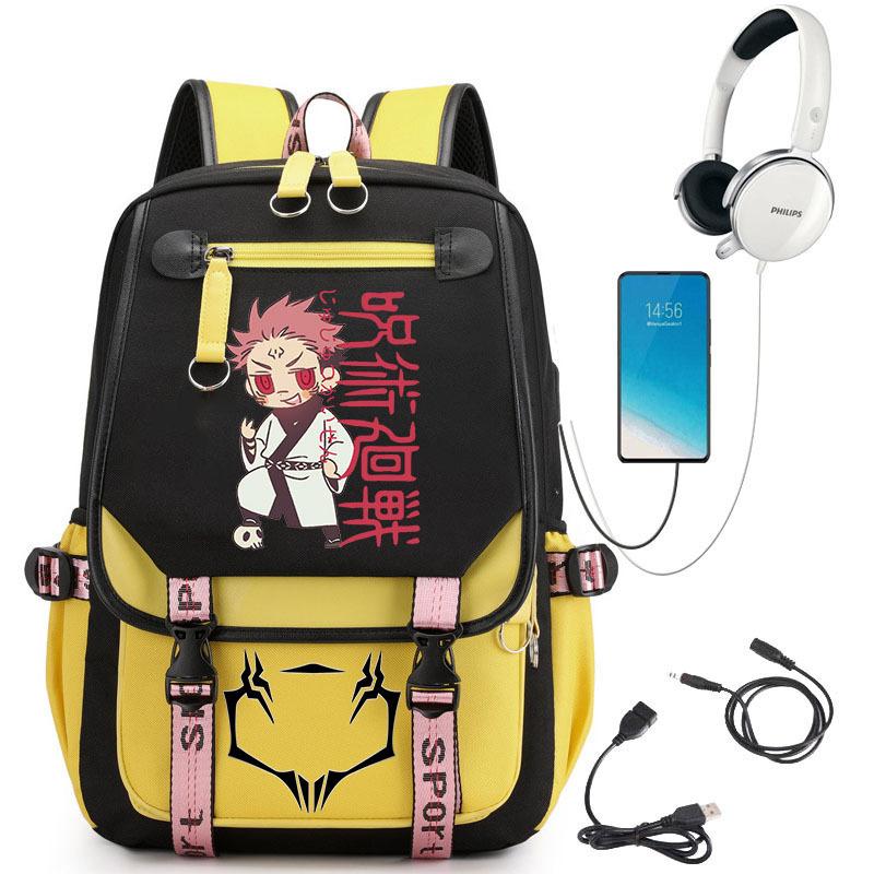 Popular Riman Peripheral Backpack Youth Student School Bag Usb Large Capacity Student Computer Bag