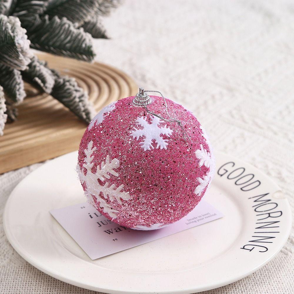 

10cm Christmas Hanging Balls Glitter Xmas Tree Ornaments Home Decoration Style 2