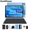 ExcitPower T20 Android 16 24GB RAM 256GB ROM Tablet 10.1 Inch FHD Scherm Octa Core UMS9230 T606 PC Tablet met Toetsenbord