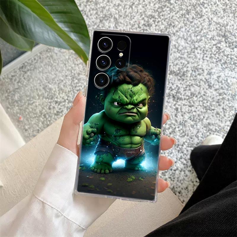 Cute Marvel Baby Groot Rocket Transparent Case For Samsung Galaxy S26 S25 Ultra S24 S22 S26 Plus S20 S23 S21 S25 FE Clear Cover