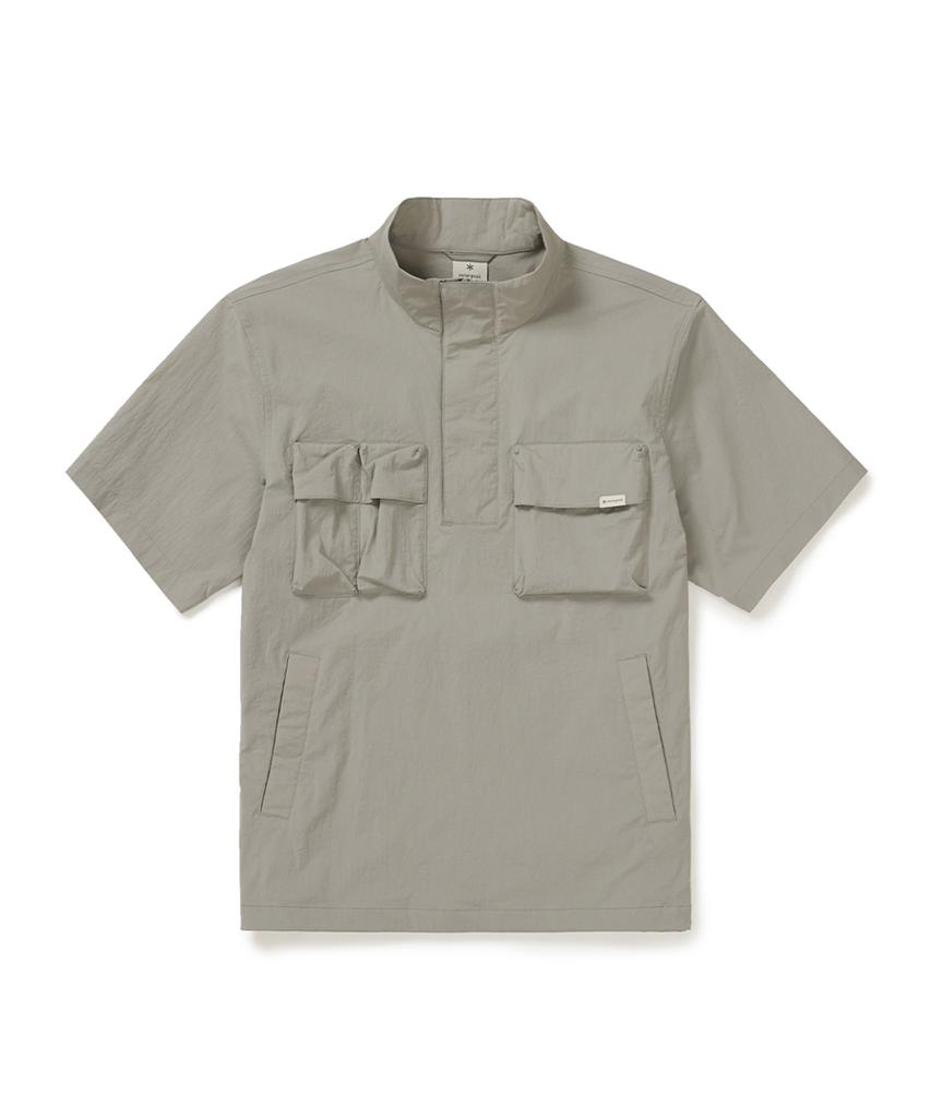 Snowpeak Apparel Root Stand Neck Short Sleeve Anorak (S25Mmran64) Fog Gray