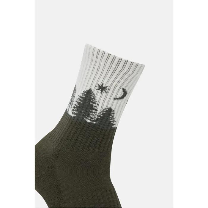 Unisex Moon Night Crew Socks QELAX26451LKH