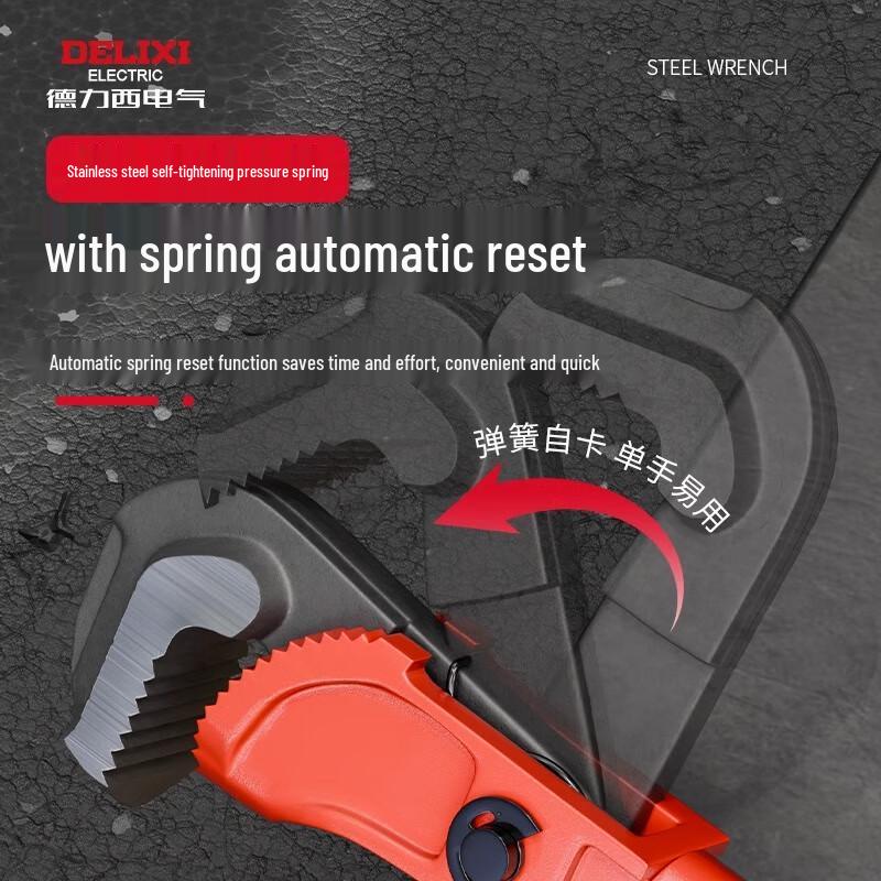 Delixi Industrial Grade Rebar & Pipe Wrench