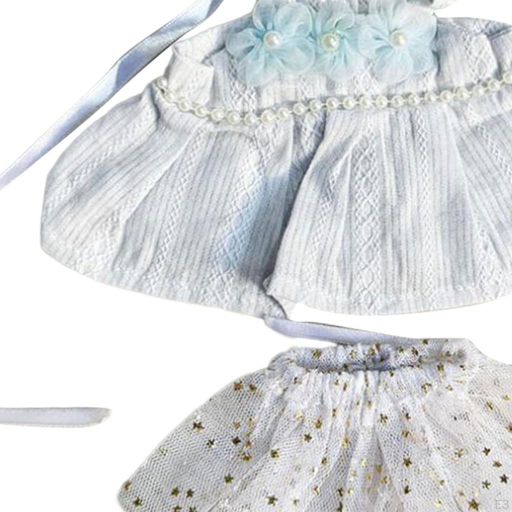 20cm Doll Outfit with Gauze Skirt And Hair Accessory for Collectors