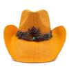 Cowboy Straw Hat For Men And Women Summer Beach Sun Hat Retro Curled Cowboy Hat For Women Sombrero Vaquero