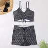 High Waist Bikini Swimsuit Women 2024 Push Up Bikini Floral Swimsuit Print Bikini Boxers Swimwear Swim Trunks Bathing Suit
