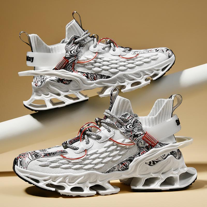 Men's Tech-Inspired Shock-Absorbing Razor Sneakers