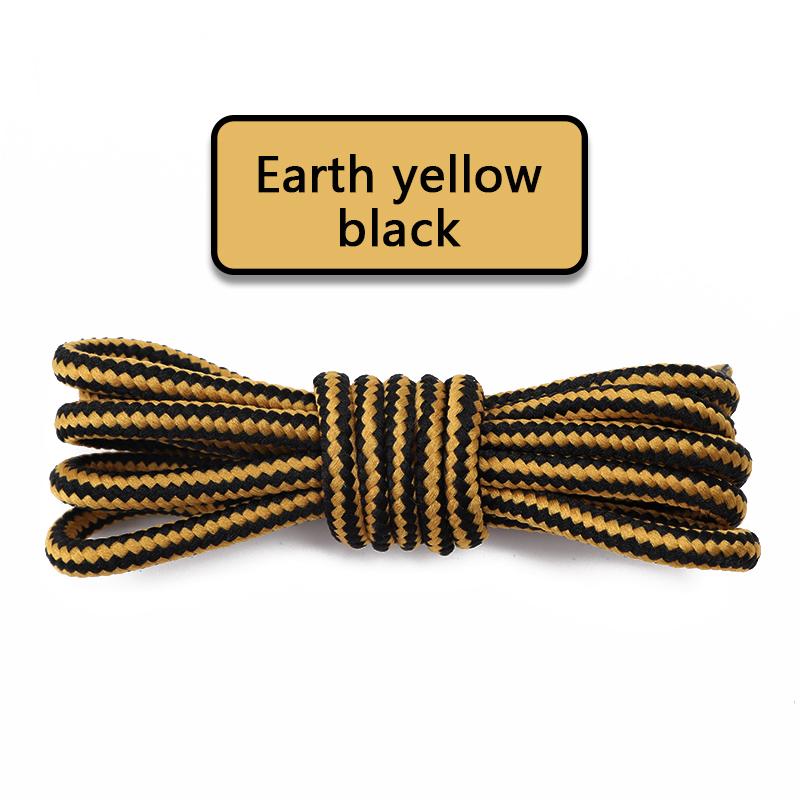 1Pair Boots Round Shoelaces Striped Double Color Shoe Laces Outdoor Hiking Leisure Shoe Lace Sneakers Casual Shoelace Accesories