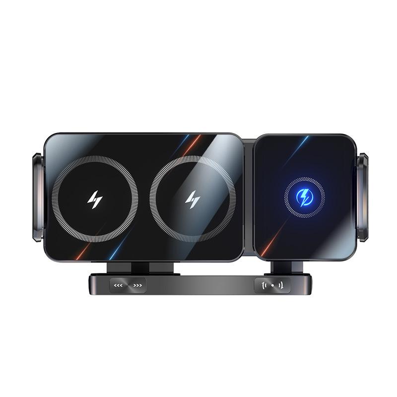 Foldable Wireless Fast Charging Car Phone Holder and Charger