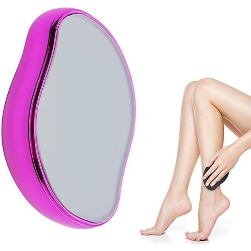 Crystal Hair Eraser - Removedor de pelos indolor para mulheres e homens, braços, pernas e costas, esfoliação suave portátil, reutilizável e lavável