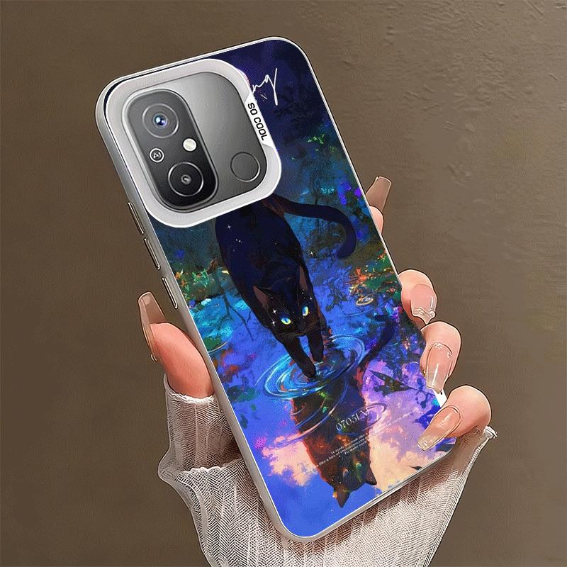 

Night Moon Cat Dreamy Art Soft Phone Case for Xiaomi Redmi 15C 15 14C 13C 12C Poco X5 X6 X7 Pro X3 F8 F7 Ultra M8 13 12 Cover Ba Xiaomi Poco X7 Pro