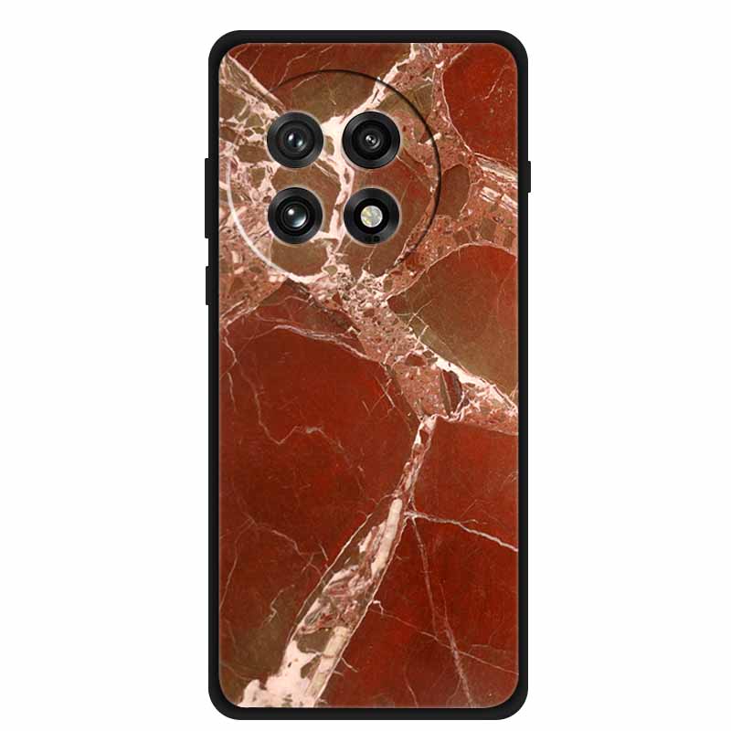 Marble Soft Case For Oneplus 13R Fashion Black Edge Capa Silicone Back Cover Shockproof Phone Case for Oneplus ACE 5 ACE5 Pro