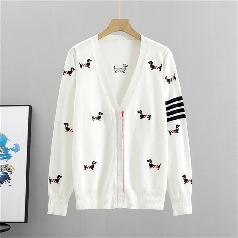 

Осенне-зимний полосатый вязаный кардиган-свитер облегающего кроя, женский топ с жаккардовым узором XL белый