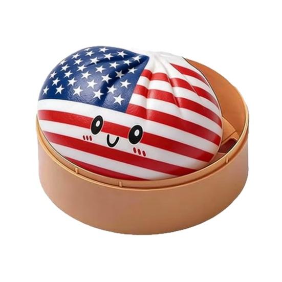 National Squeeze Relief Cartoon Toy Stress Flag Dumpling Expression Steamed Bun Fidget